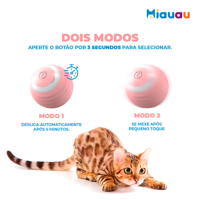 Bolinha Interativa para Gatos com Rolamento Automático